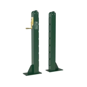 Close up of Elite-080A series tennis net posts from Elite Courts